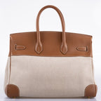 Hermes Birkin 35 Gold Epsom with Toile and Gold Hardware