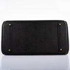 Hermes Birkin 40 Black Epsom Leather Gold Hardware - 2011, Square O
