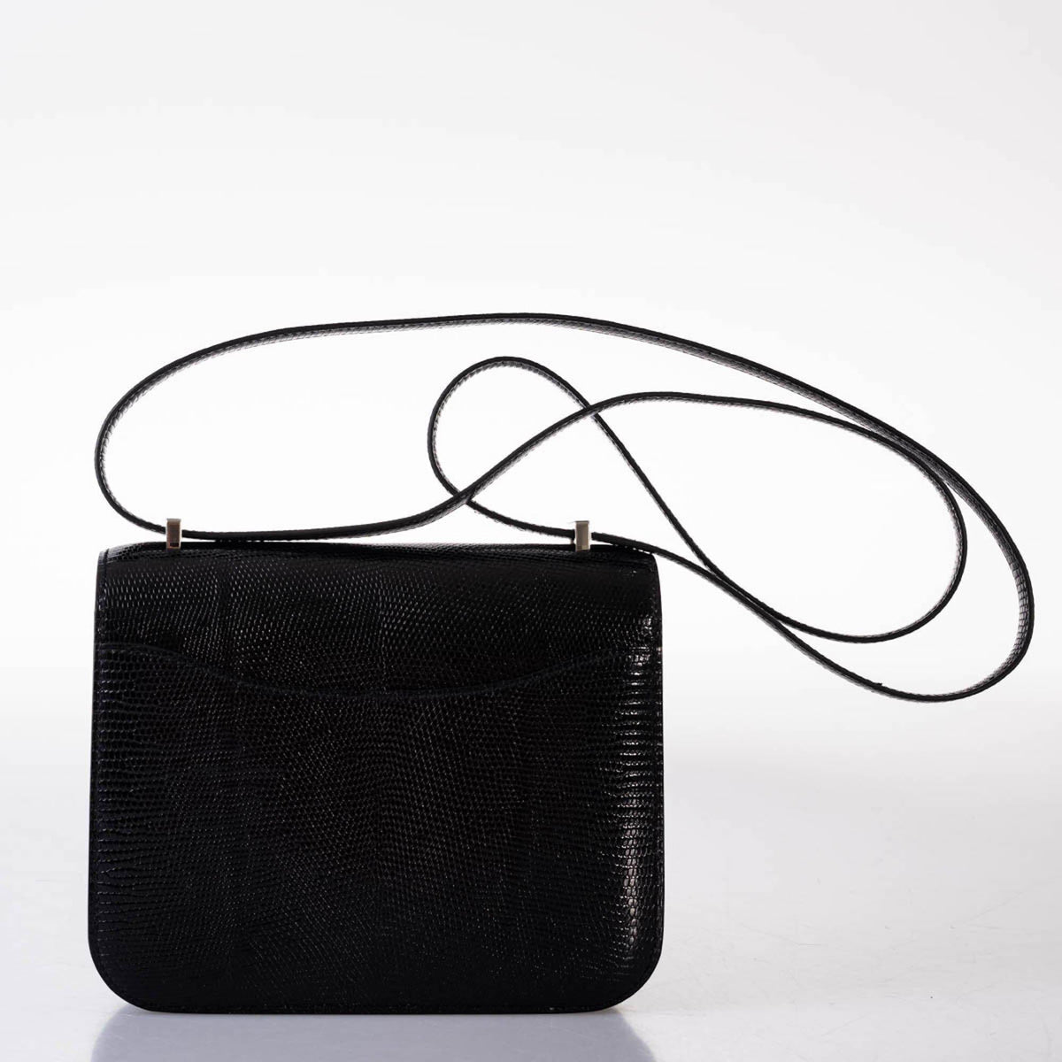 Hermes Constance 18 Black Salvator Lizard Palladium Hardware - 2021, Z