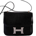Hermes Constance 18 Black Salvator Lizard Palladium Hardware - 2021, Z