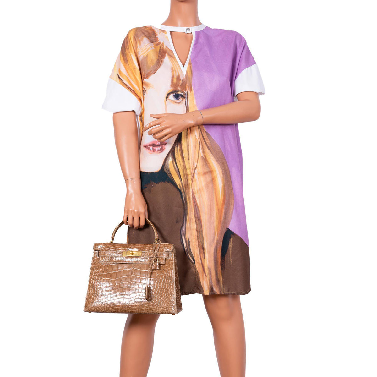 Hermes Kelly 28 Sellier Ficelle Alligator with Gold Hardware - 1994, X Circle