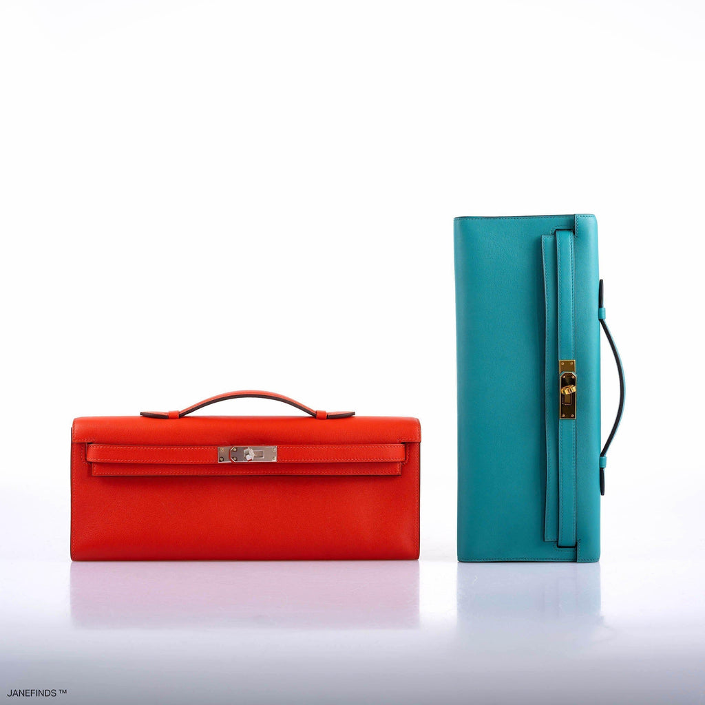 Hermes Kelly Cut Capucine Swift leather Palladium Hardware - 2018, C