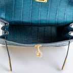 Hermes Kelly Danse Blue Colvert Matte Alligator with Gold Hardware - 2019, D