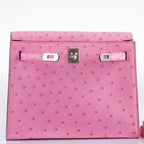 Hermes Kelly Danse II Bubblegum Pink 5P Ostrich Palladium Hardware - 2020, Y