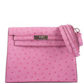Hermes Kelly Danse II Bubblegum Pink 5P Ostrich Palladium Hardware - 2020, Y