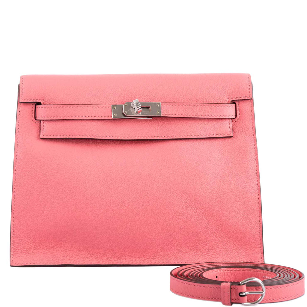 Hermes Kelly Danse II Rose D'ete Evercolor leather Palladium Hardware - 2020, Y