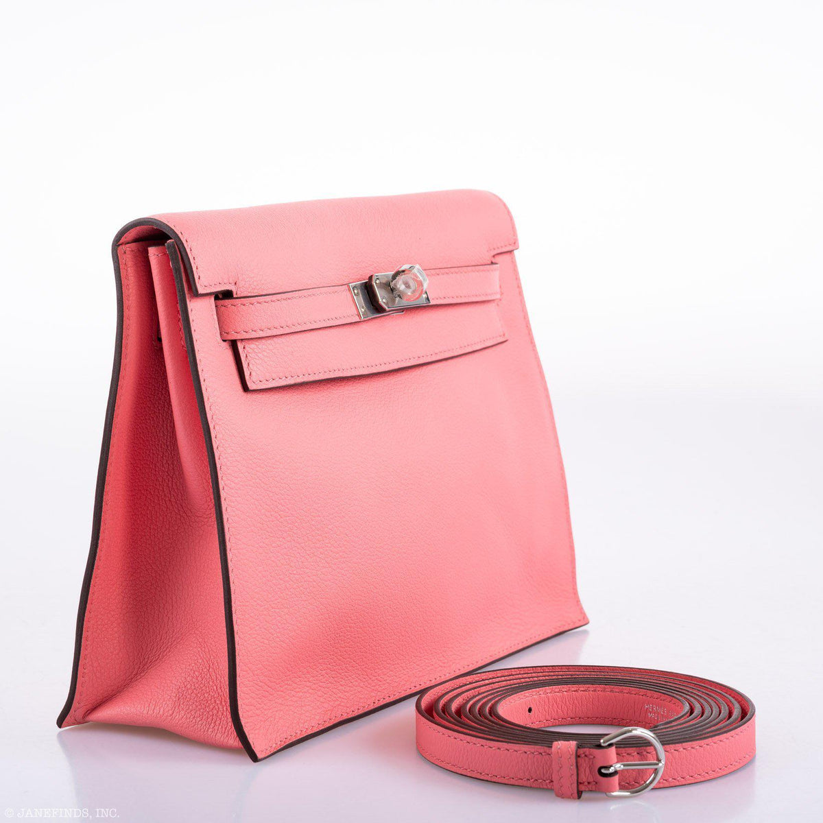 Hermes Kelly Danse II Rose D'ete Evercolor leather Palladium Hardware - 2020, Y