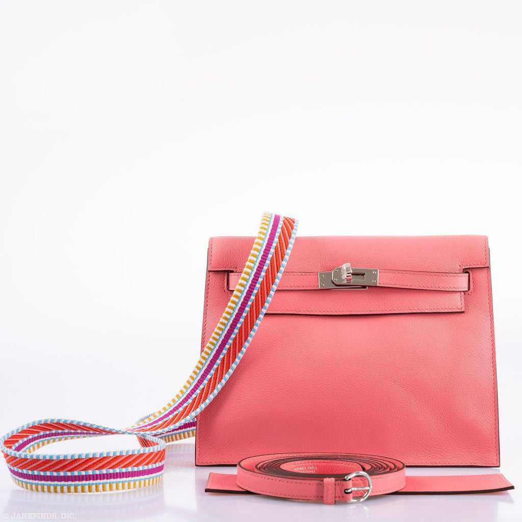 Hermes Kelly Danse II Rose D'ete Evercolor leather Palladium Hardware - 2020, Y