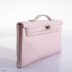 Hermes Kelly Longue Rose Dragee Evergrain with Palladium Hardware - 2007, K Square