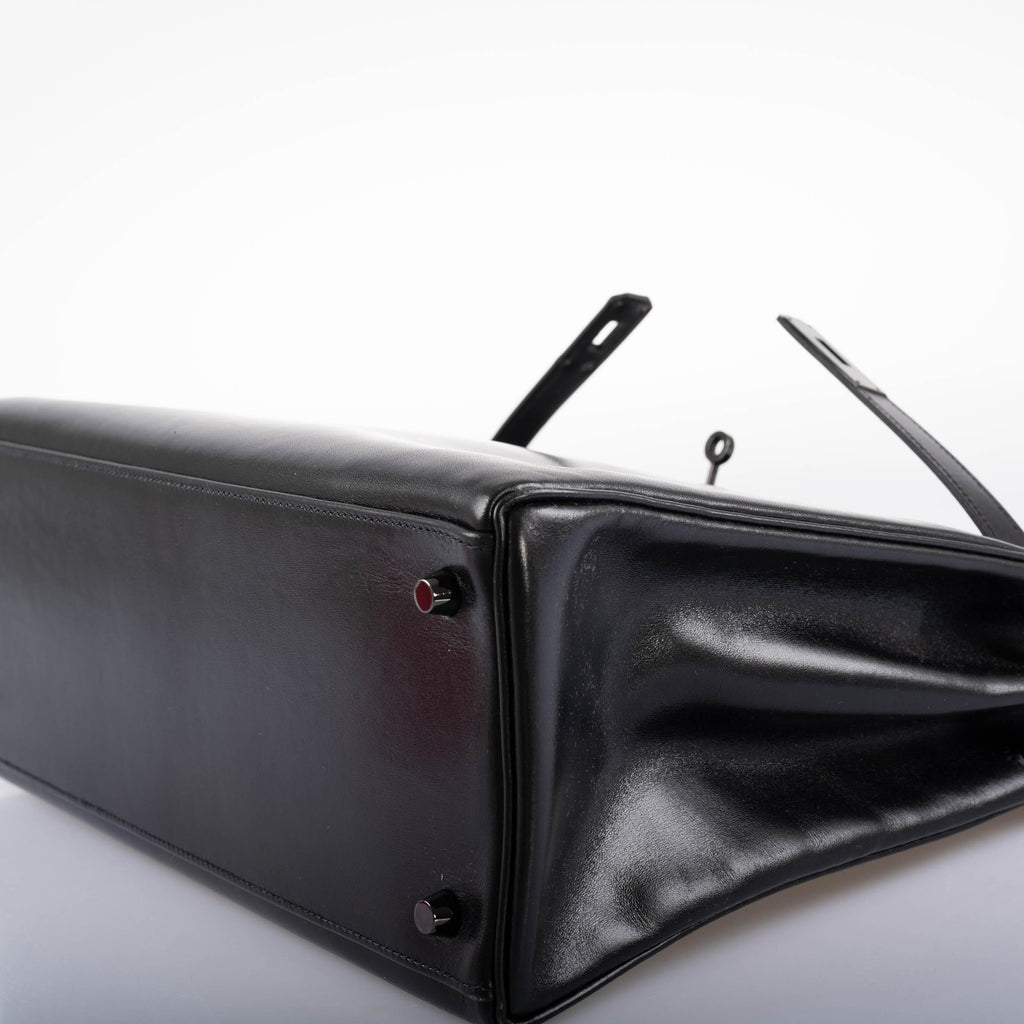 Hermes So Black Kelly 35 Retourne Black Box Leather PVD Hardware - 2011, O Square