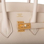 Hermes Birkin 25 Craie Togo Gold Hardware