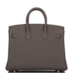 Hermes Birkin 25 Etain Togo Gold Hardware