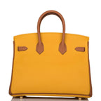 Hermes Birkin 25 Jaune Ambre and Gold Togo Permabrass Hardware