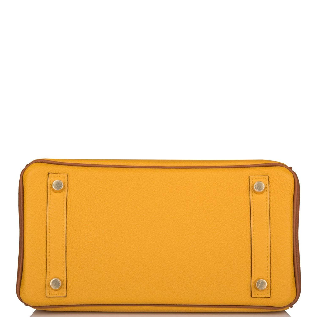 Hermes Birkin 25 Jaune Ambre and Gold Togo Permabrass Hardware