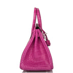 Hermes Birkin 25 Rose Scheherazade Matte Alligator Palladium Hardware