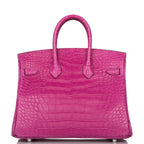 Hermes Birkin 25 Rose Scheherazade Matte Alligator Palladium Hardware