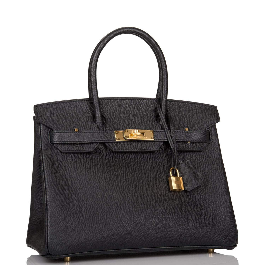 Hermes Birkin 30 Black Epsom Gold Hardware