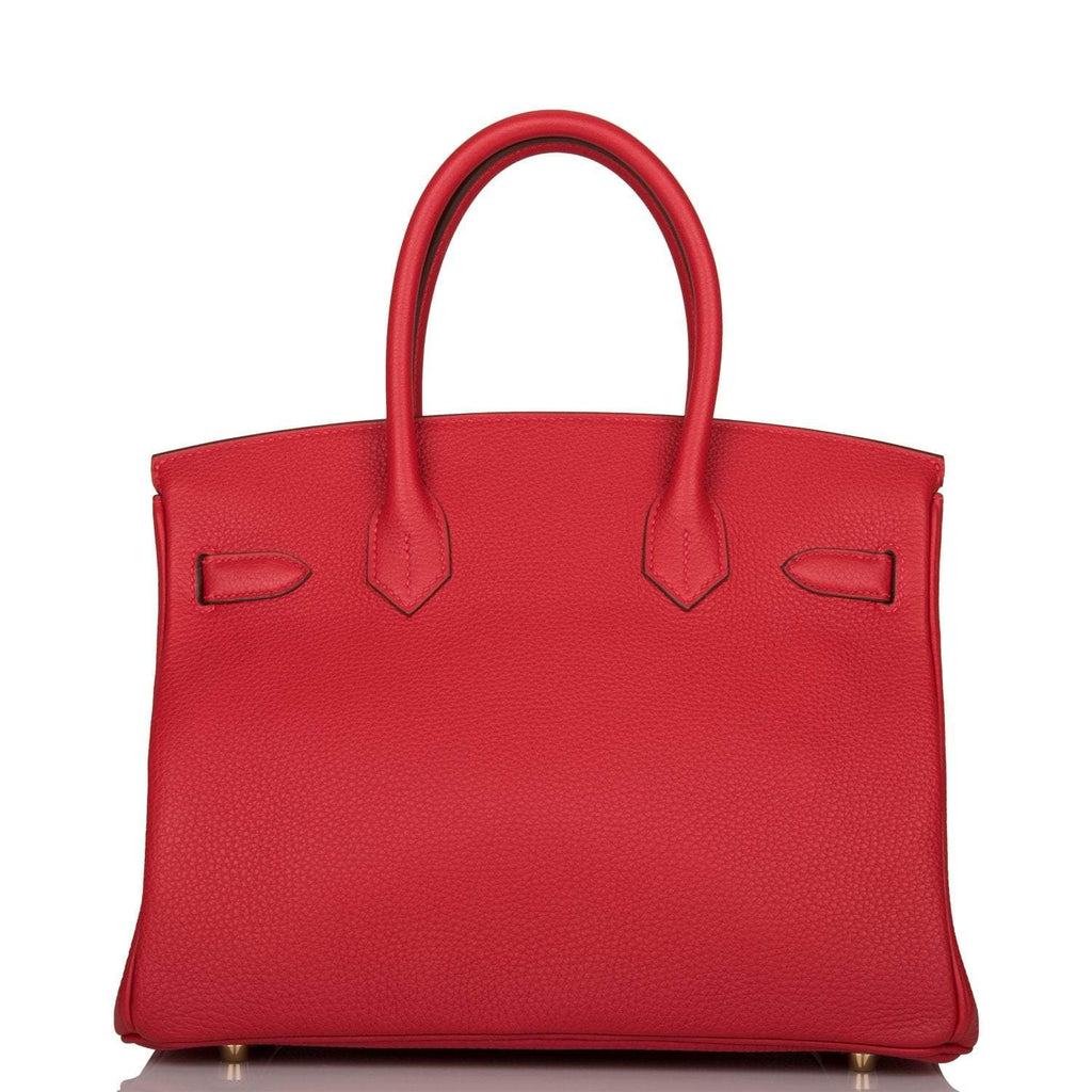 Hermes Birkin 30 Rouge Casaque Togo Gold Hardware