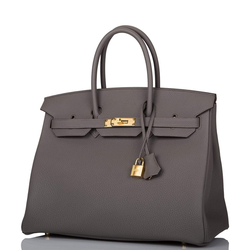 Hermes Birkin 35 Etain Togo Gold Hardware