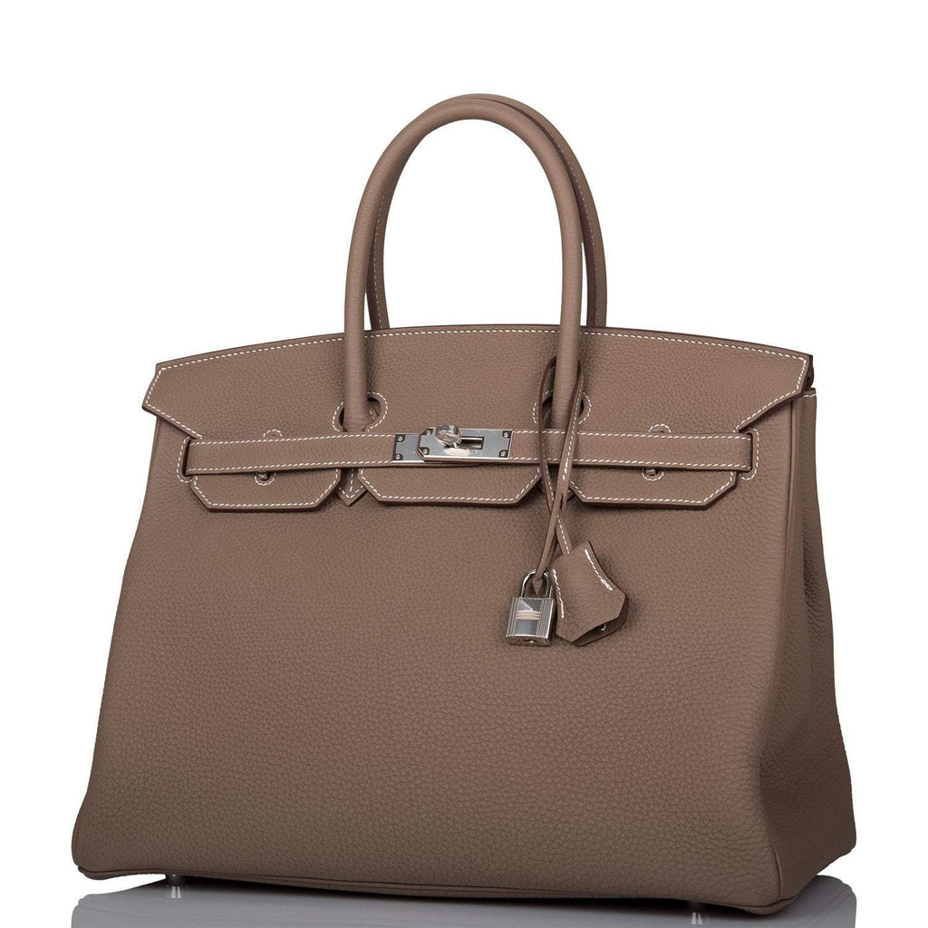 Hermes Birkin 35 Etoupe Togo Palladium Hardware
