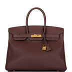 Hermes Birkin 35 Havane Clemence Gold Hardware