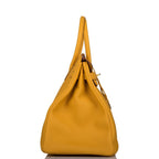 Hermes Birkin 35 Jaune Ambre Togo Gold Hardware
