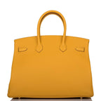 Hermes Birkin 35 Jaune Ambre Togo Gold Hardware