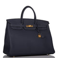 Hermes Birkin 40 Bleu Nuit Togo Gold Hardware