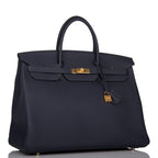 Hermes Birkin 40 Bleu Nuit Togo Gold Hardware