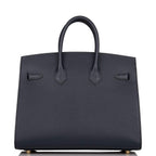 Hermes Birkin Sellier 25 Bleu Indigo Epsom Gold Hardware