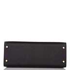Hermes Black Epsom Sellier Kelly 28cm Gold Hardware