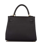 Hermes Black Togo Retourne Kelly 25cm Gold Hardware