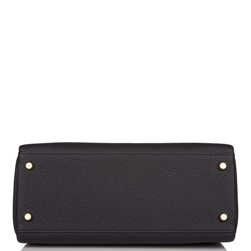 Hermes Black Togo Retourne Kelly 28cm Gold Hardware