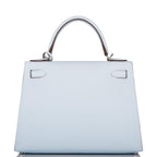 Hermes Bleu Brume Epsom Sellier Kelly 28cm Palladium Hardware