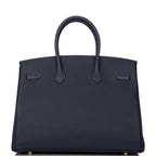 Hermes Bleu Nuit Togo Birkin 35cm Gold Hardware