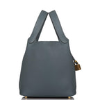 Hermes Bleu Orage Clemence Picotin Lock 18cm Gold Hardware
