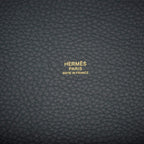 Hermes Bleu Orage Clemence Picotin Lock 18cm Gold Hardware