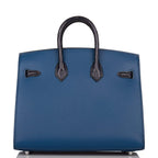 Hermes Bleu Sac Birkin Faubourg 20cm Palladium Hardware