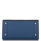 Hermes Bleu Sac Birkin Faubourg 20cm Palladium Hardware
