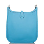 Hermes Bleu du Nord Clemence Evelyne TPM Bag Palladium Hardware