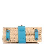 Hermes Bleu du Nord Swift Mini Picnic Kelly Bag 20cm Palladium Hardware