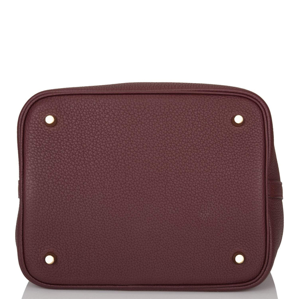 Hermes Bordeaux Maurice Picotin Lock 22cm Gold Hardware