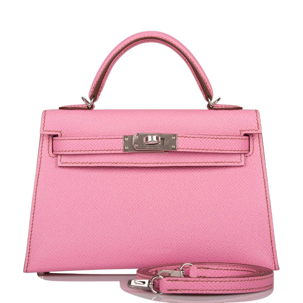 Hermes Bubblegum 5p Epsom Sellier Kelly 20cm Palladium Hardware