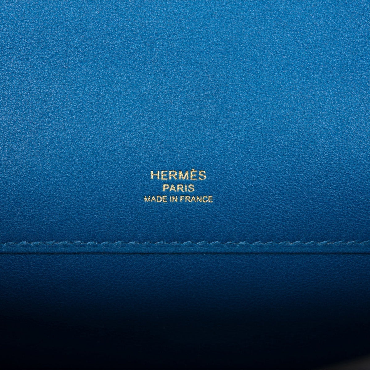 Hermes Deep Blue Swift Kelly Cut Gold Hardware