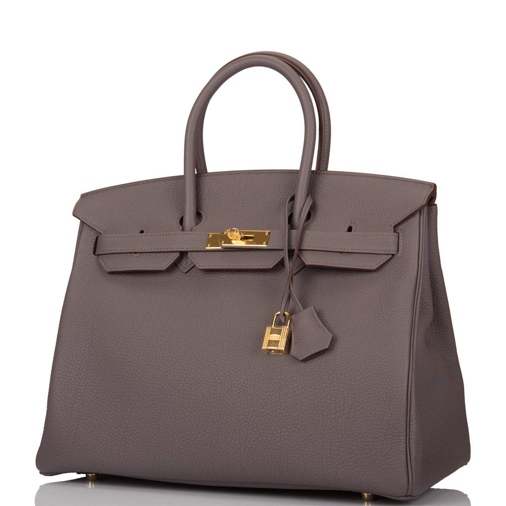 Hermes Etain Togo Birkin 35cm Gold Hardware
