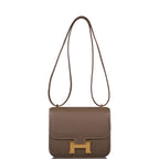 Hermes Etoupe Epsom Mini Constance 18cm Gold Hardware