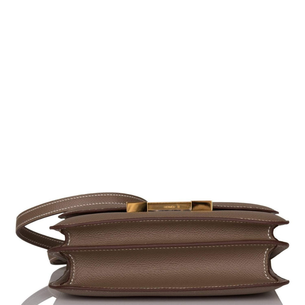 Hermes Etoupe Epsom Mini Constance 18cm Gold Hardware