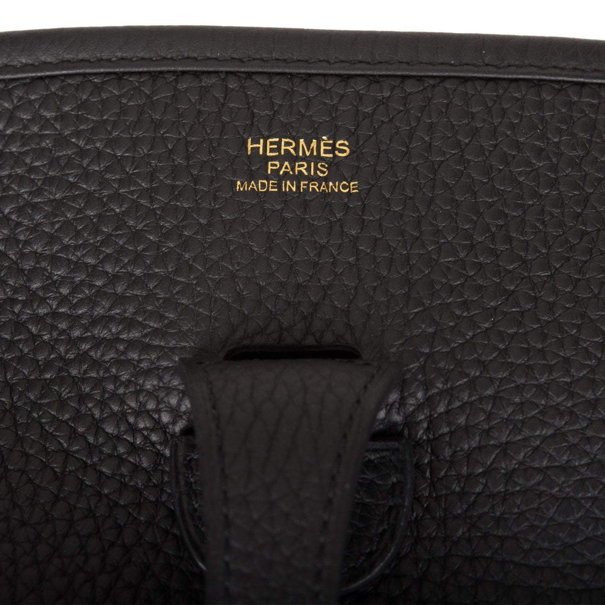 Hermes Evelyne III PM Black Clemence Gold Hardware
