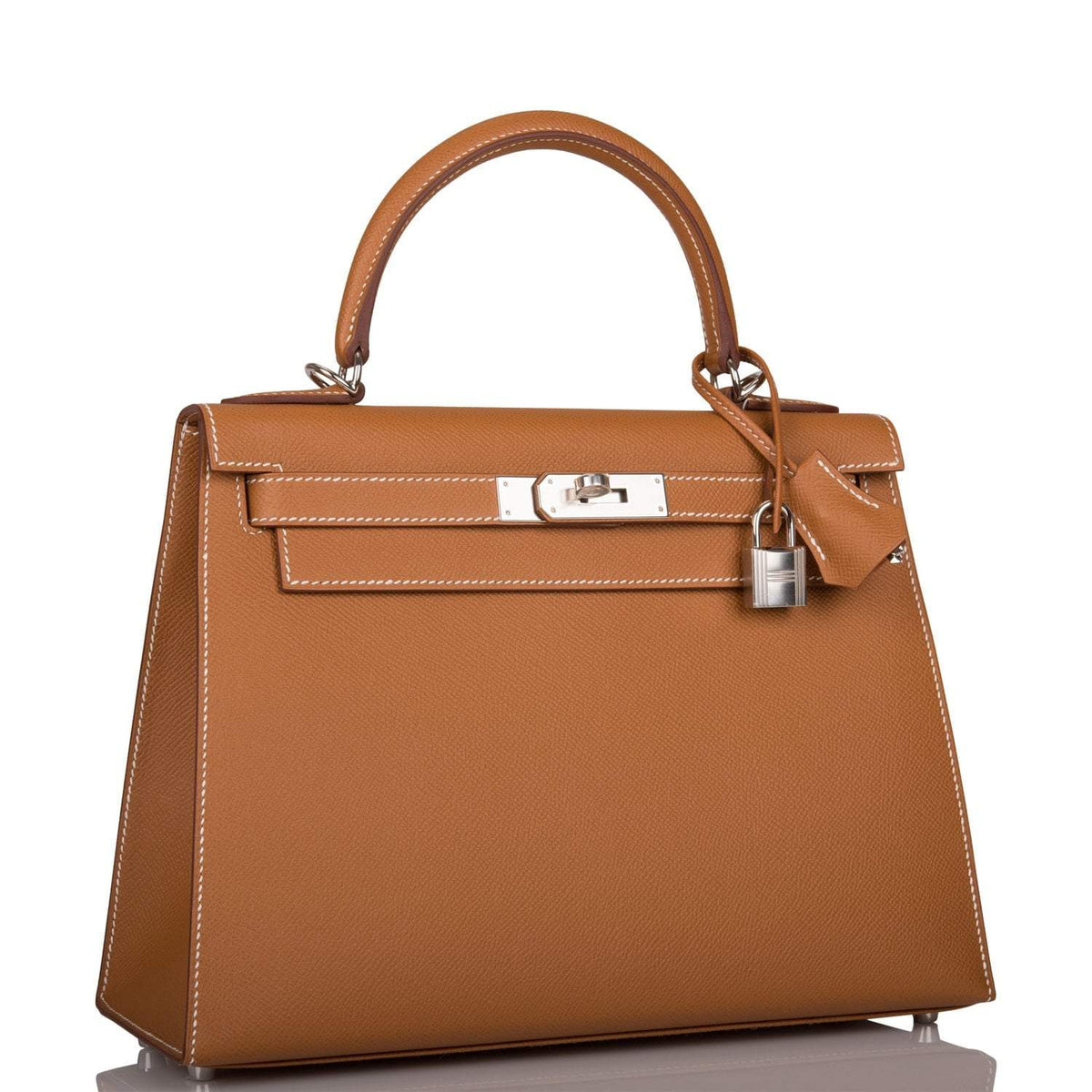 Hermes Gold Epsom Sellier Kelly 28cm Palladium Hardware