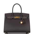Hermes Graphite Veau Madame Sellier Birkin 30cm Gold Hardware